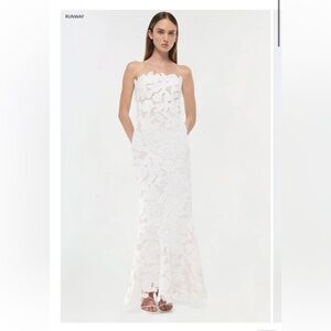Jonathan Simkhai Valletta Strapless Embroidered Dress